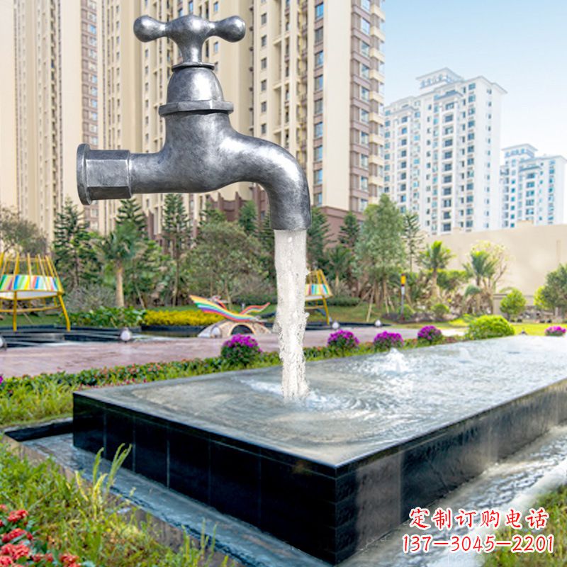 龙岩仿真水龙头流水喷泉雕塑