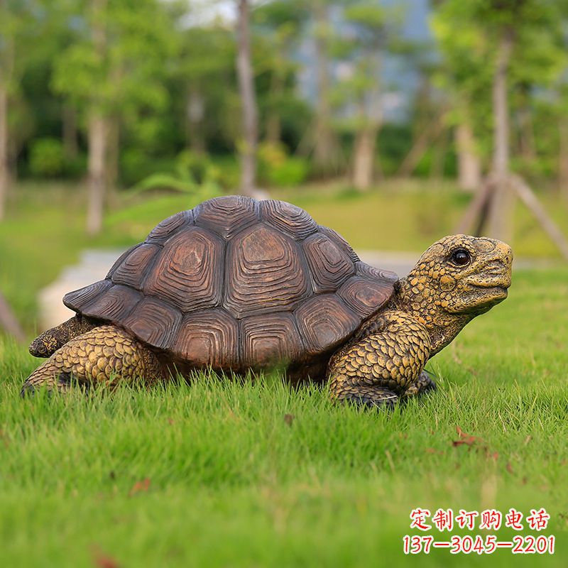 龙岩仿真乌龟-玻璃钢仿真动物雕塑草坪摆件