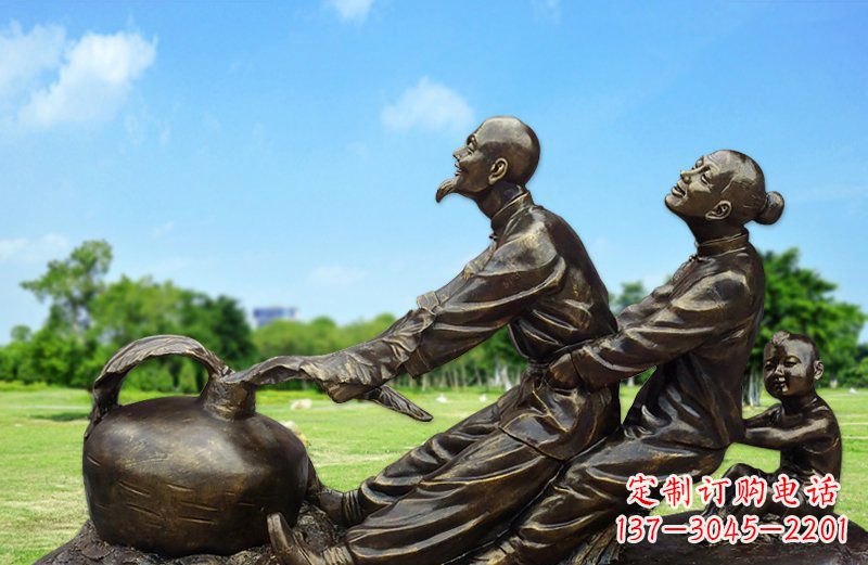 龙岩和谐之美,铜雕萝卜雕塑