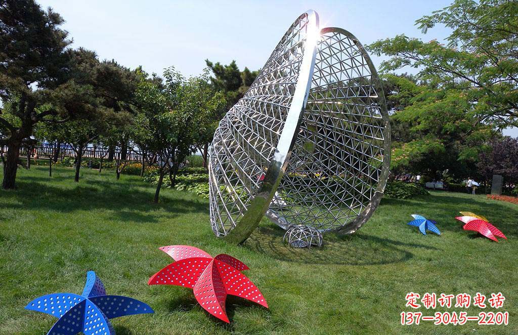 龙岩精美不锈钢贝壳海星景观雕塑