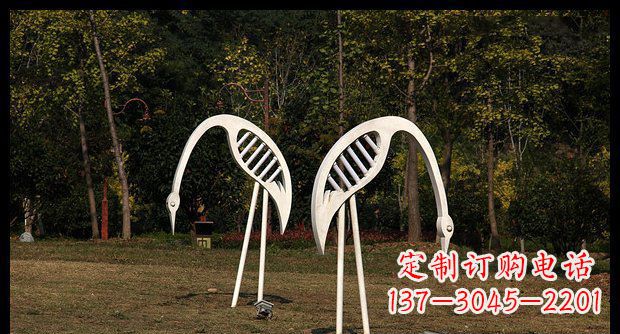 龙岩精美不锈钢仙鹤雕塑