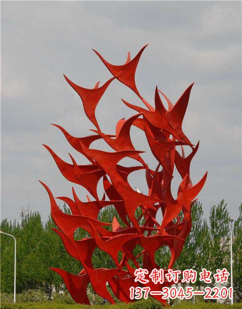 龙岩不锈钢天鹅雕塑,唤醒公园景观