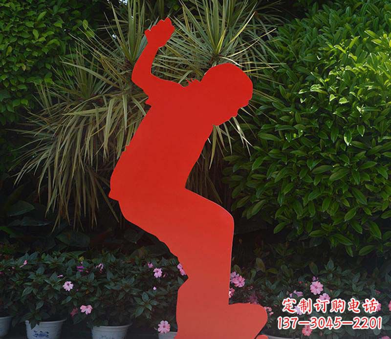龙岩不锈钢男孩滑板雕塑
