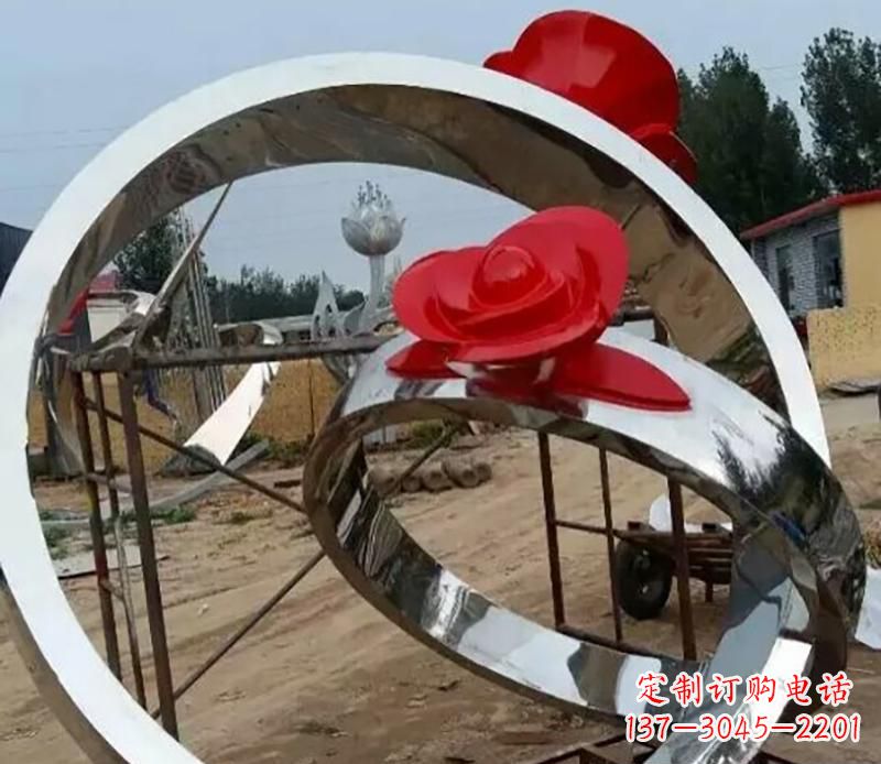 龙岩精致的不锈钢戒指雕塑