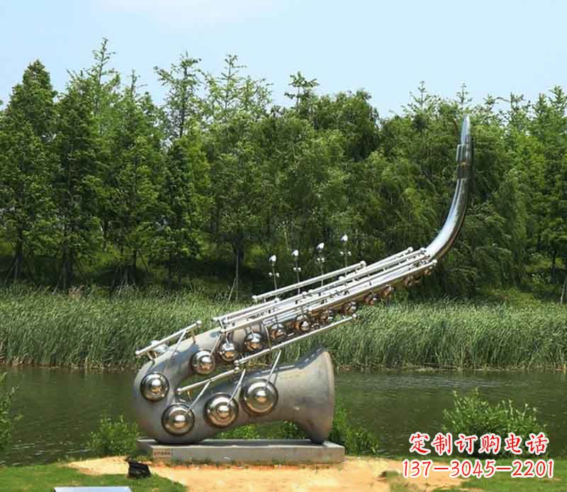 龙岩公园装饰专用不锈钢萨克斯音乐雕塑