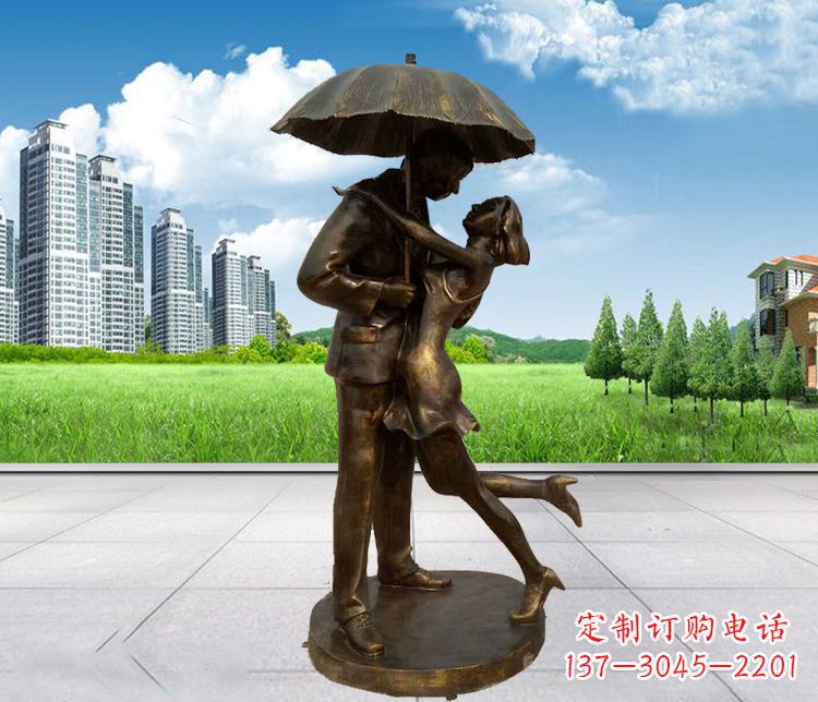龙岩情侣铜雕,浪漫定制