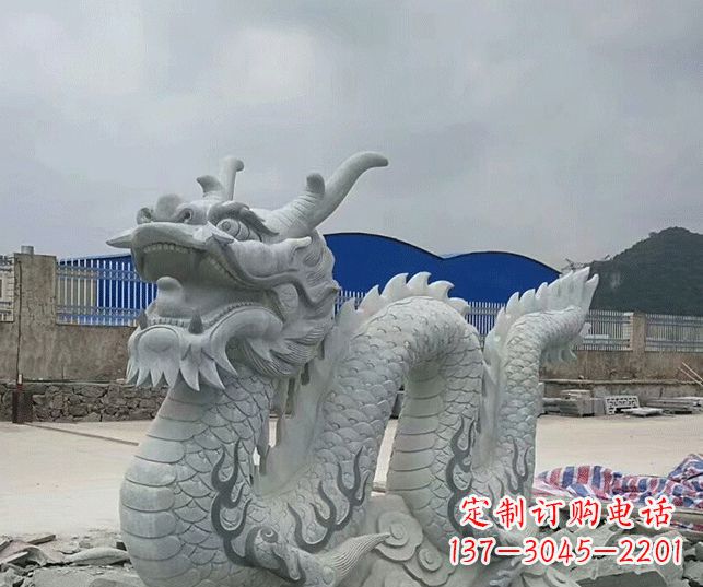 龙岩大理石生肖龙景观石雕