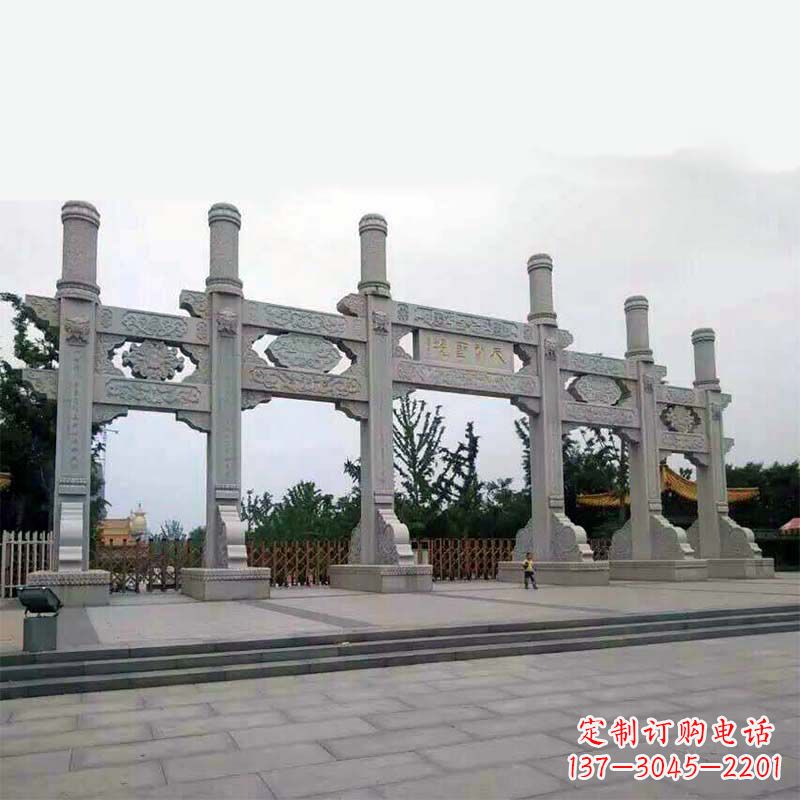 龙岩公园大门五门无楼牌坊