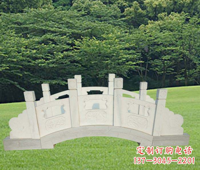 龙岩手工精美汉白玉石拱桥雕塑