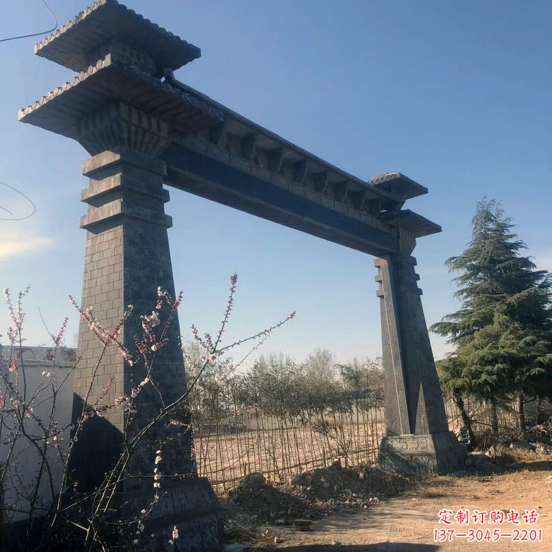 龙岩高雅独特的汉阙大门石雕