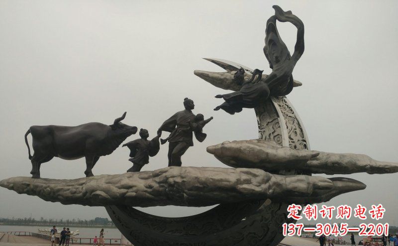 龙岩非凡爱恋不锈钢牛郎织女雕塑