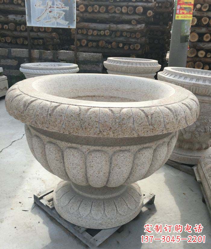 龙岩高质量大理石花盆石雕