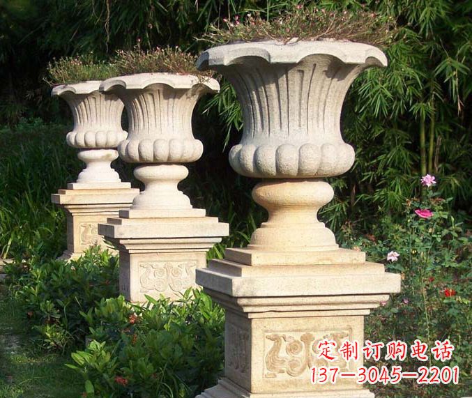 龙岩高质量大理石花盆石雕