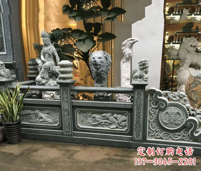 龙岩精美仿古石栏板雕塑