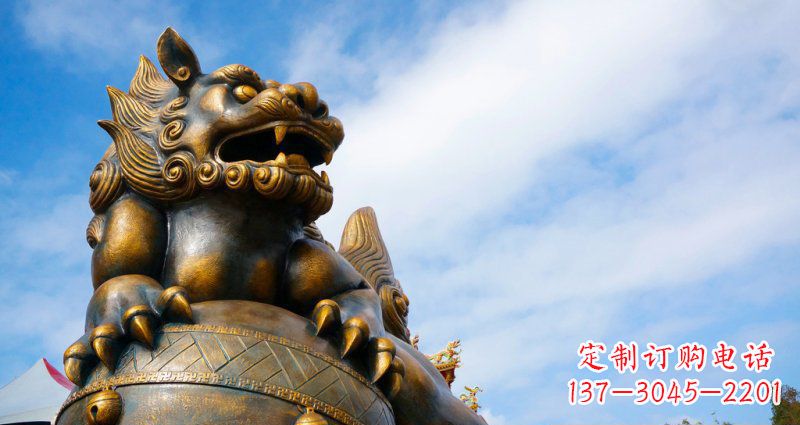 龙岩大型铜雕狮子景观装置