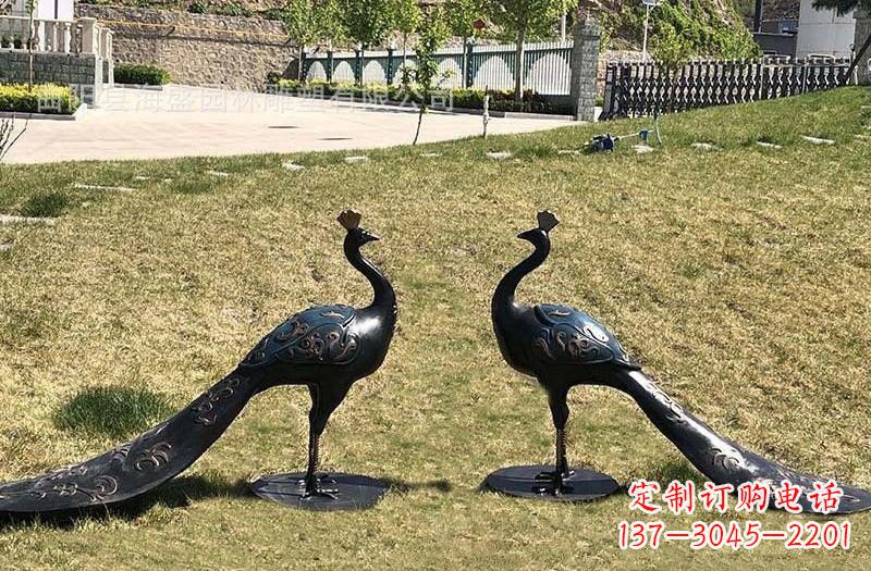 龙岩公园青铜孔雀雕塑