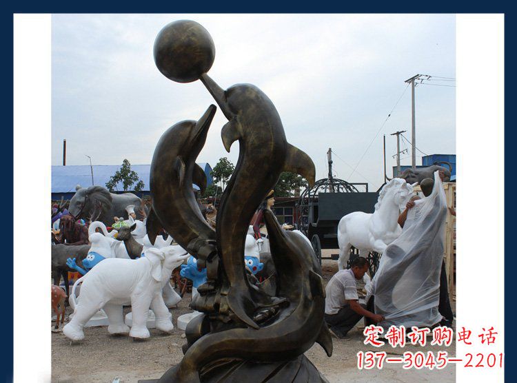 龙岩铜质海豚造型雕塑