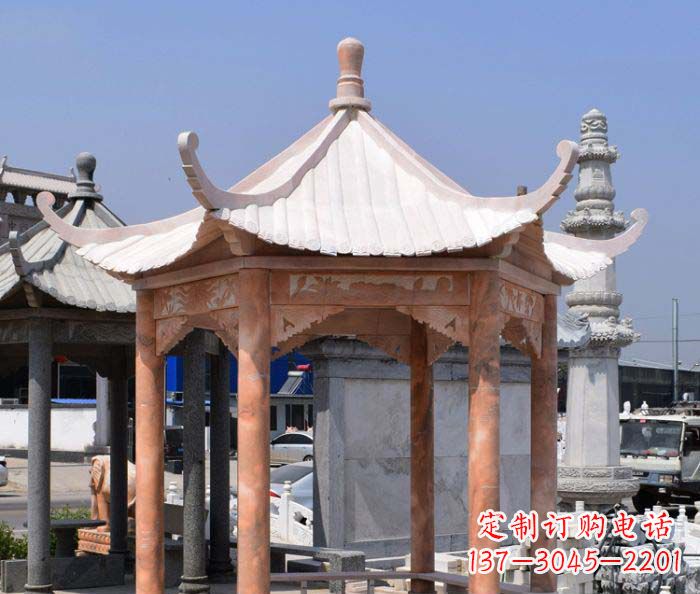 龙岩中领雕塑设计凉亭雕塑,清新简约添美感