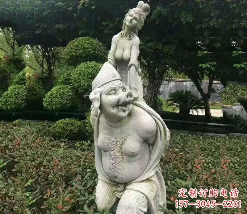 龙岩纪念猪八戒,收藏高端石雕猪八戒塑像