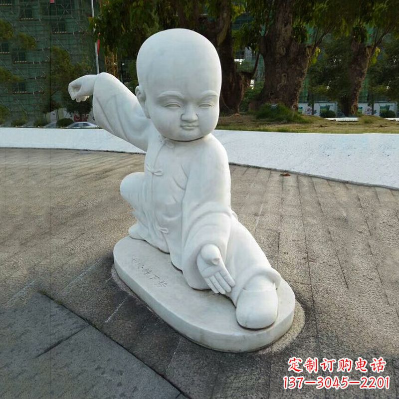 龙岩瑞士艺术家精美制作的和尚汉白玉石雕塑