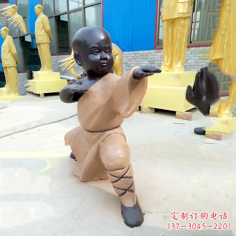 龙岩传承传统文化的绝佳礼品——“功夫小和尚”雕塑