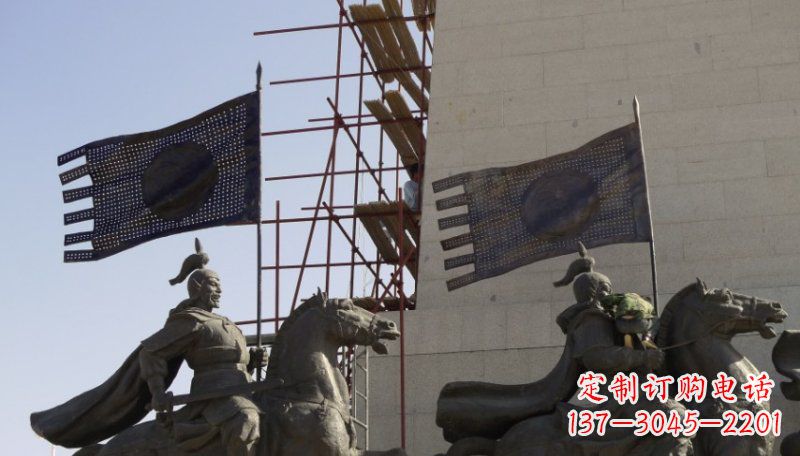 龙岩古代将军景区铜雕