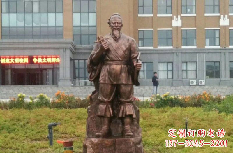 龙岩传承古代名人铜雕——鲁班雕像