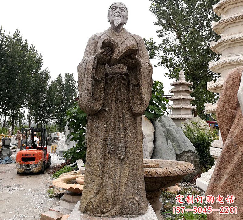 龙岩古代名医李时珍石雕