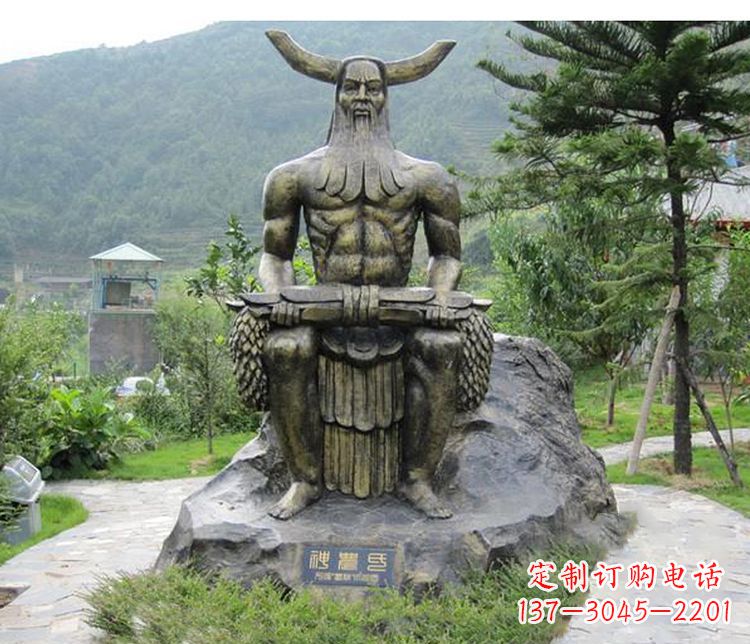 龙岩传承古代文明,为家居装饰点缀伏羲铜雕