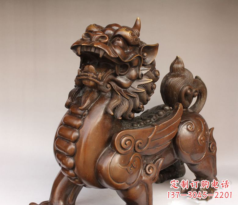 龙岩古代神兽貔貅铜雕