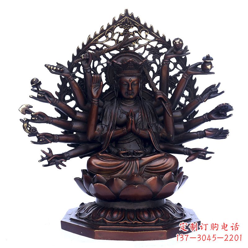 龙岩精致古铜观音雕塑