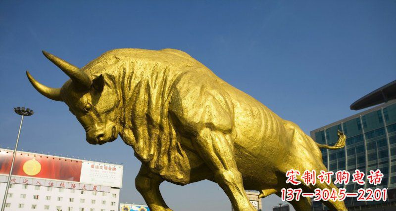龙岩广场牛动物铜雕