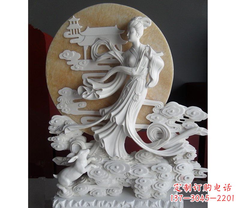 龙岩汉白玉嫦娥雕塑