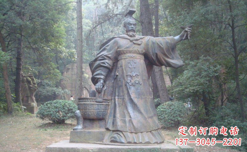 龙岩汉武帝古代名人铜雕