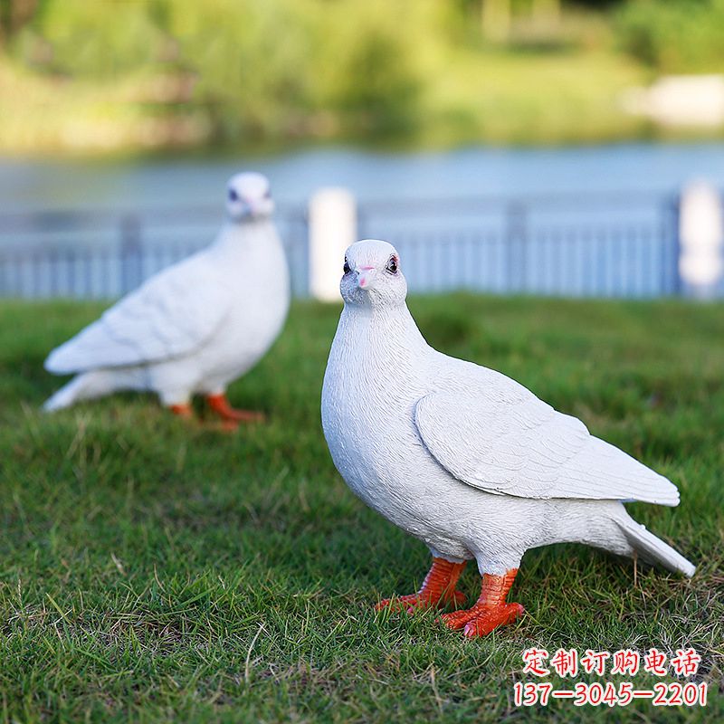 龙岩和平鸽与少女雕塑