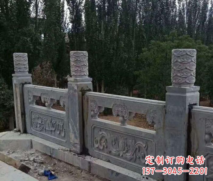 龙岩定制石质护城河栏板雕塑