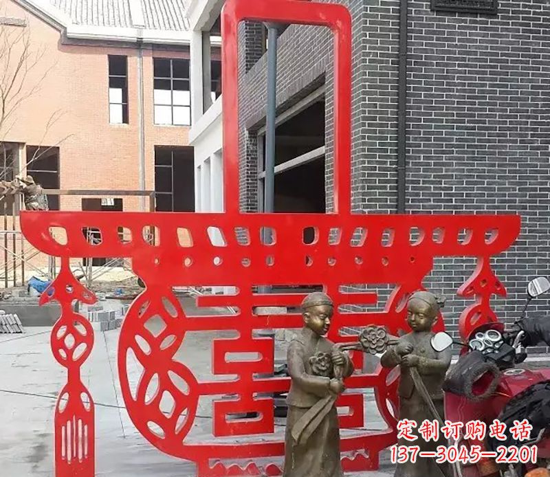 龙岩花篮剪纸雕塑不锈钢