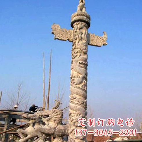 龙岩象征古老华夏文化的华表柱子雕塑
