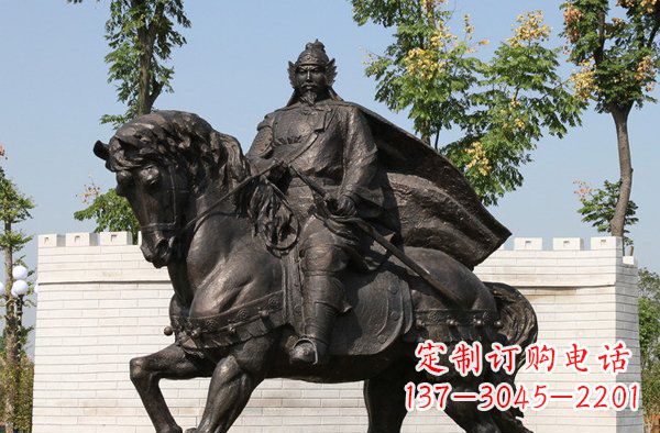 龙岩将军骑马古代人物铜雕