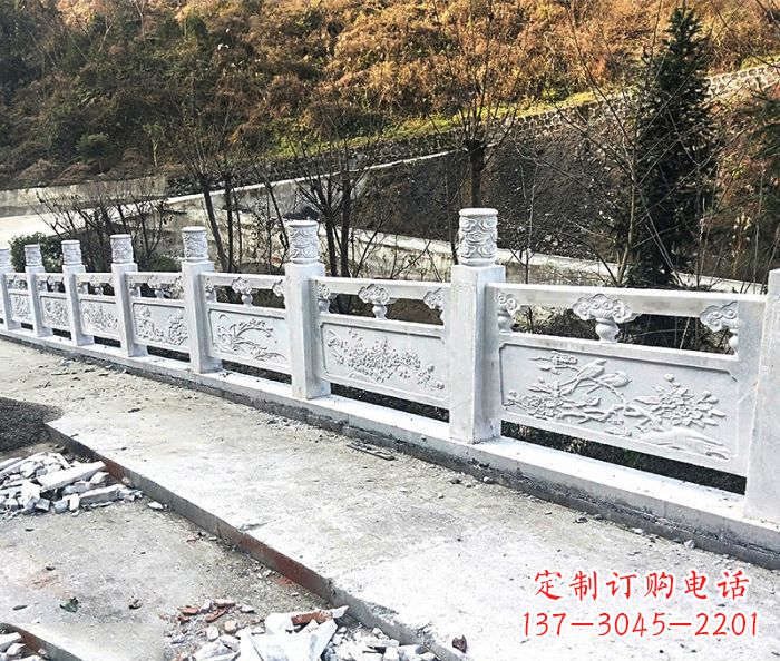 龙岩景区大理石栏杆石雕 (2)