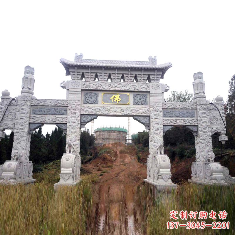龙岩景区入口石牌坊雕塑,为您塑造独一无二的精美雕塑