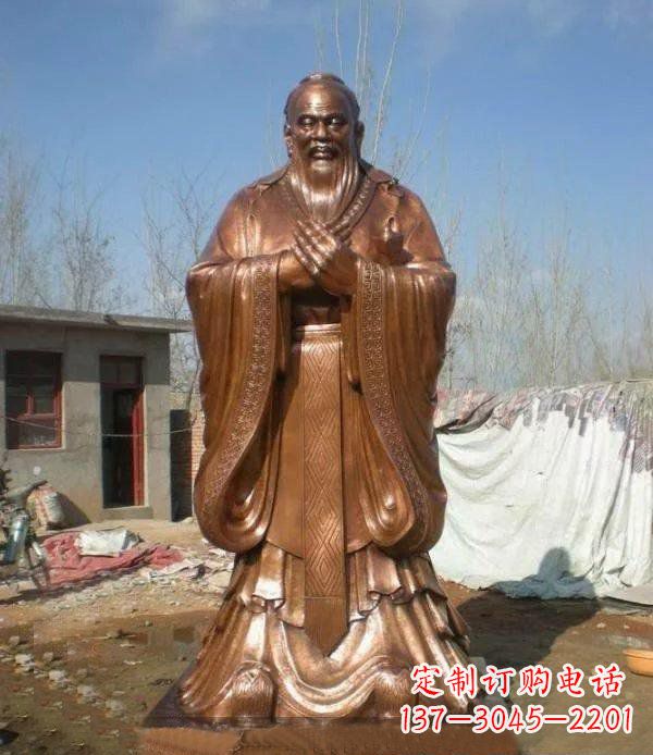 龙岩孔子古代名人铜雕