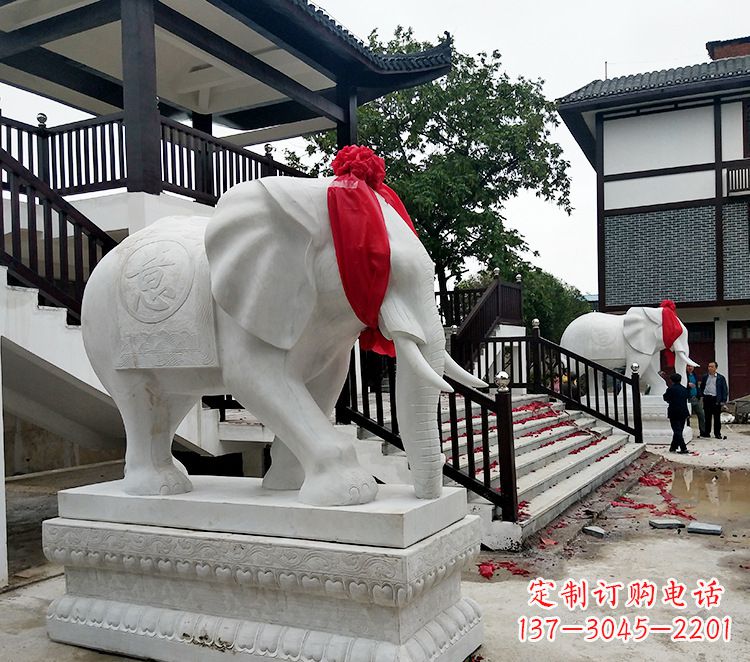 龙岩迎接观音祝福的精美大象观音栏杆