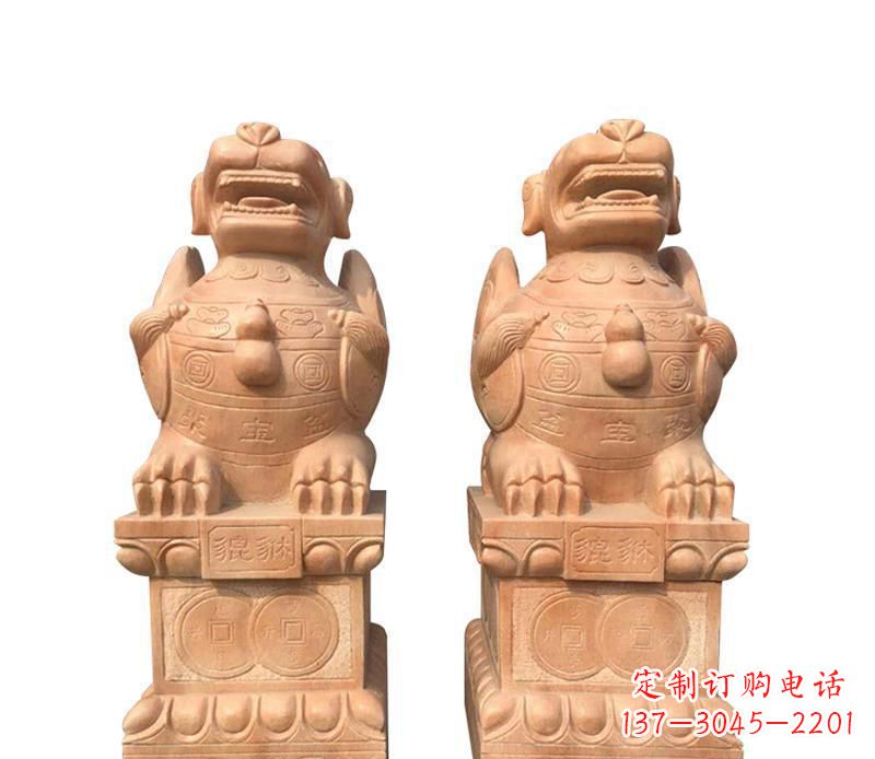 龙岩石雕古代神兽貔貅雕塑 