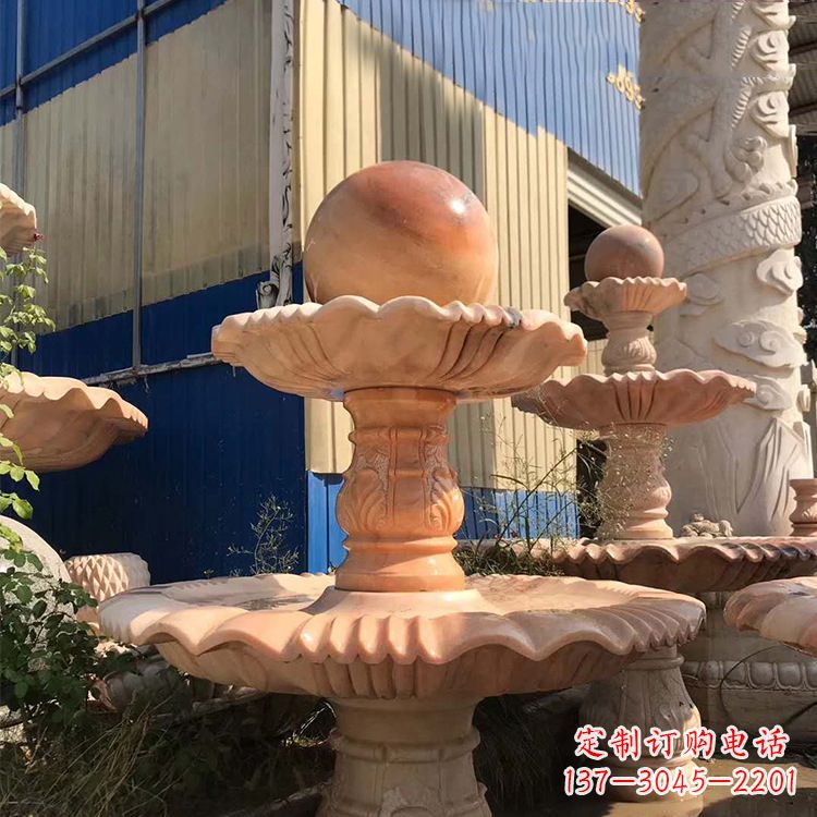 龙岩石雕五福临门风水球