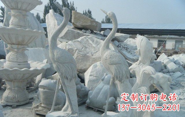 龙岩石雕仙鹤