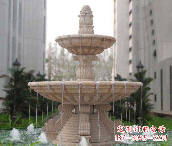 龙岩双层喷泉小区石雕