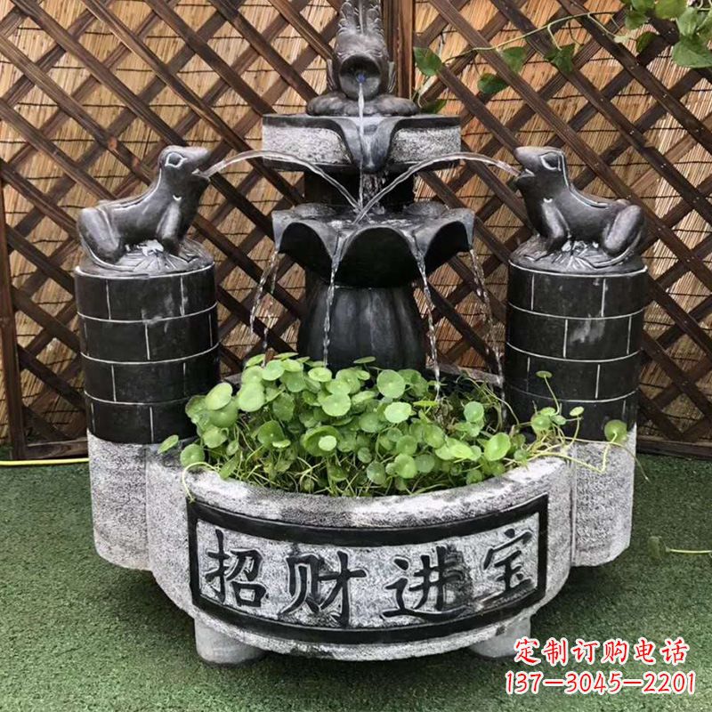 龙岩双层喷泉石雕