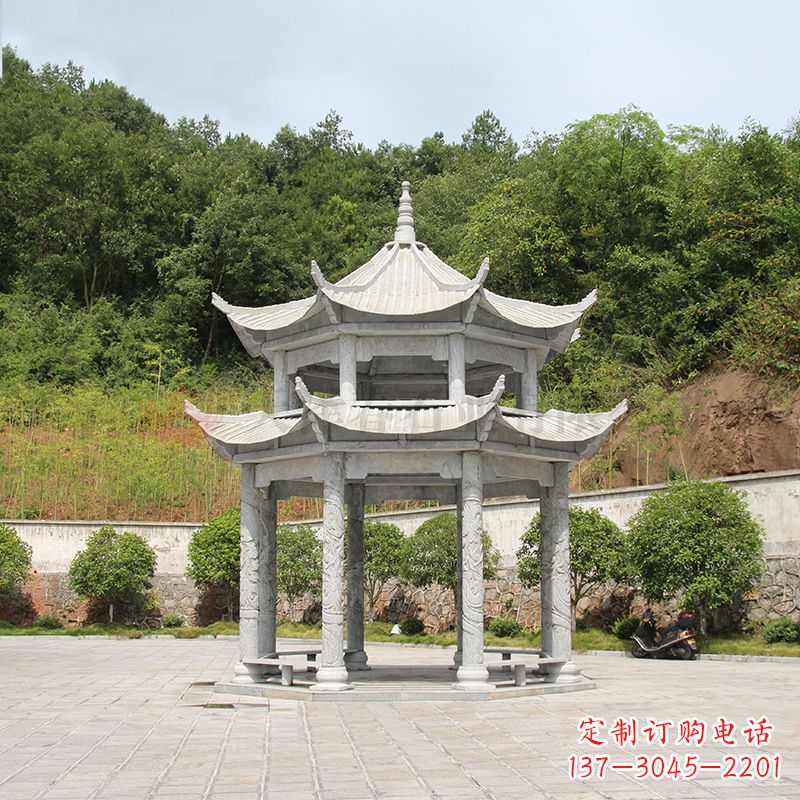 龙岩双层庭院石凉亭