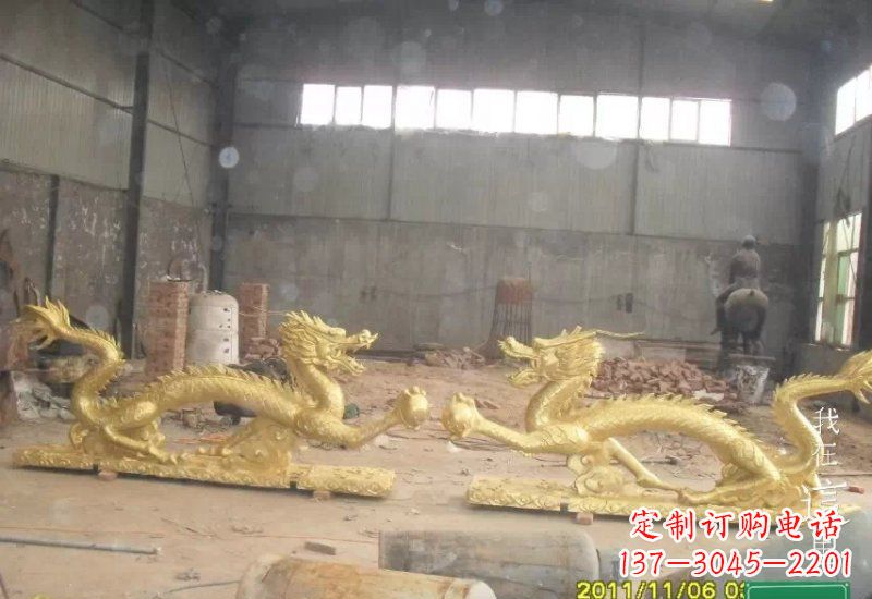 龙岩双龙戏珠铜雕